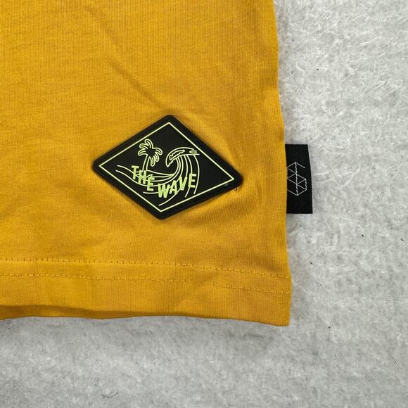 S1 Someone Kids 12 Year Old Ochre/Yellow Graphic Surfer Boy The Wave Tee Shirt - Picture 2 of 10